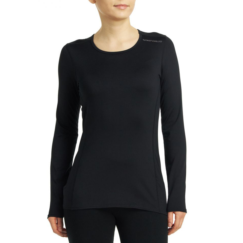 cuddl duds long sleeve crew with thumb holes