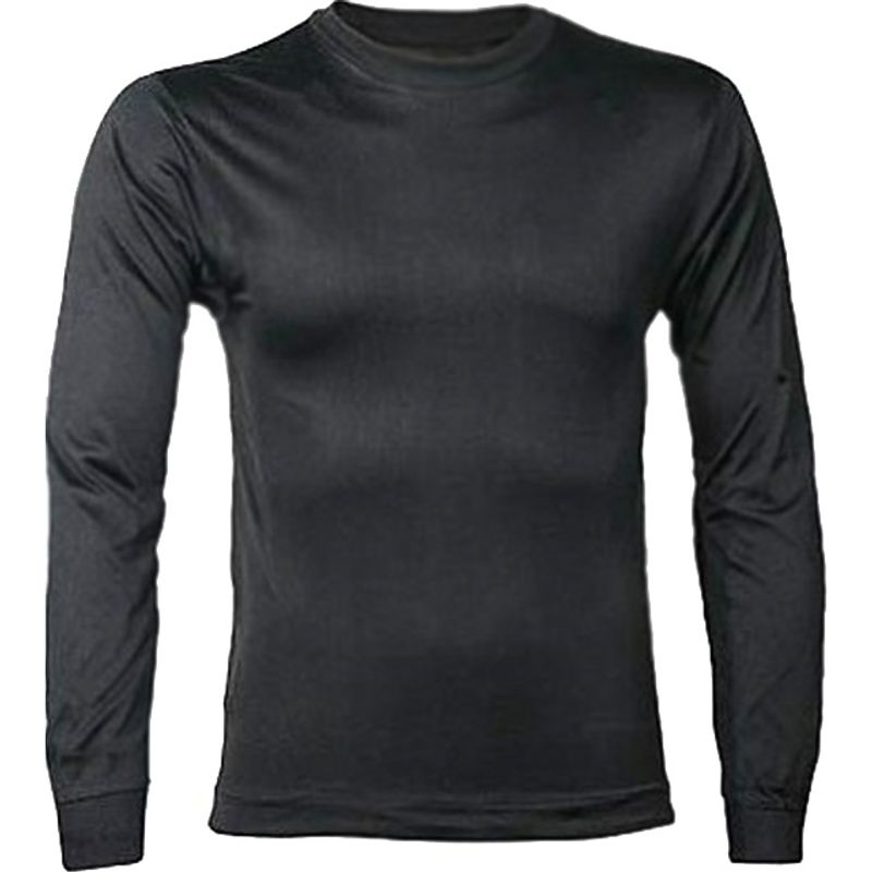 Terramar Mens SILK FILAMENT CREW BLACK - Paragon Sports