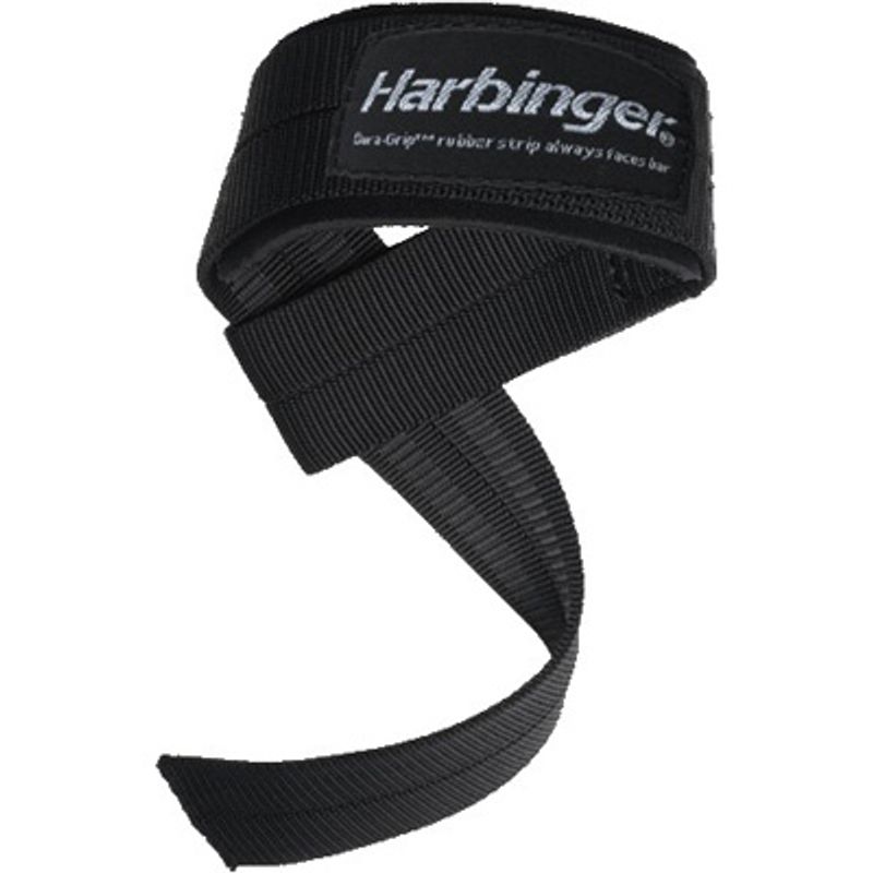 Harbinger PADDED LIFTING STRAPS BLACK Paragon Sports