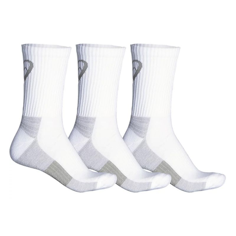 3PK White Ankle Socks, Football Training Socks