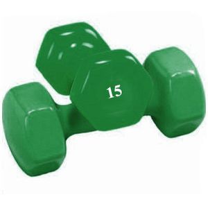 15 lb vinyl dumbbell
