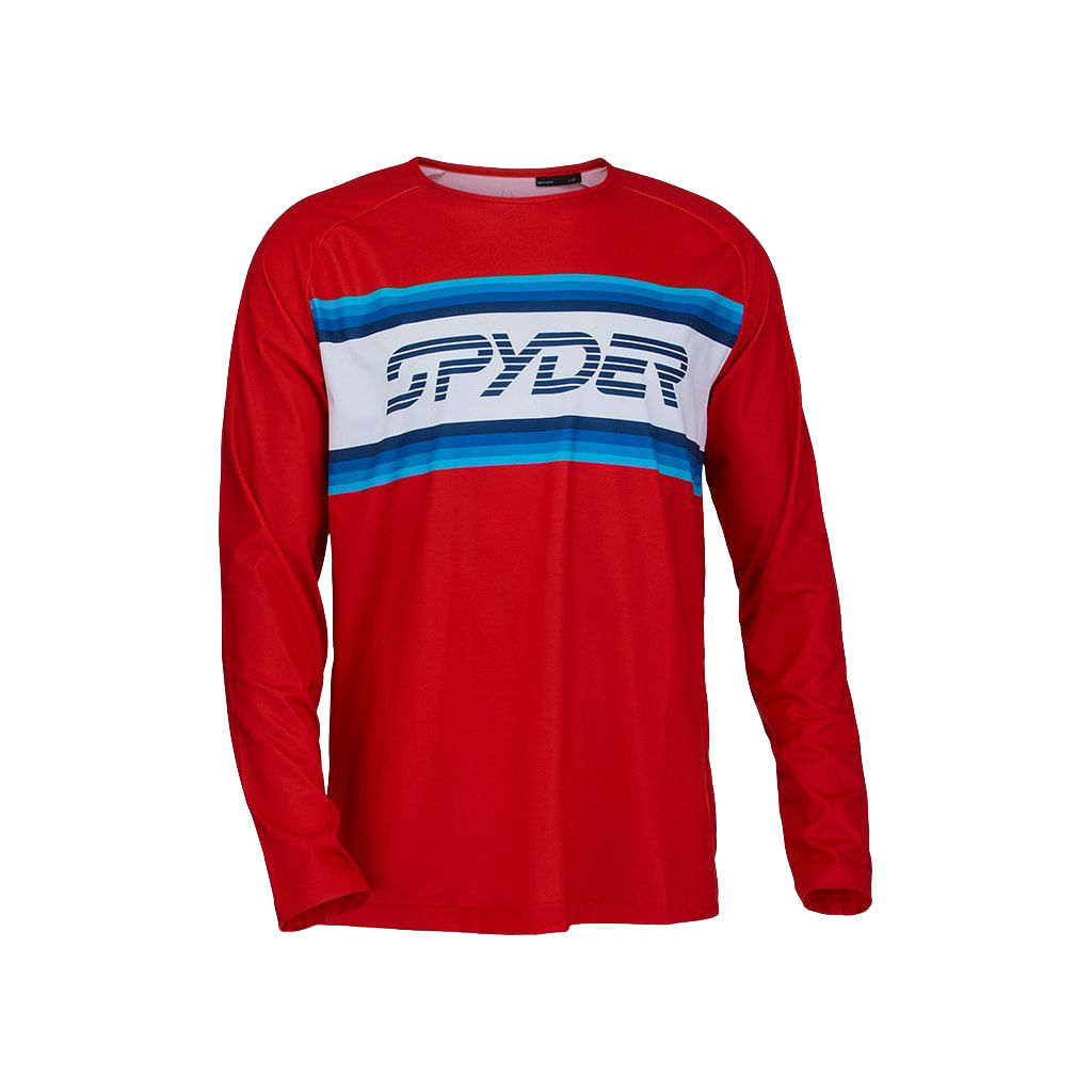 Spyder jacket pullover 3/4 zipped Red Long sleeve top Lightweight $95 S L M New~