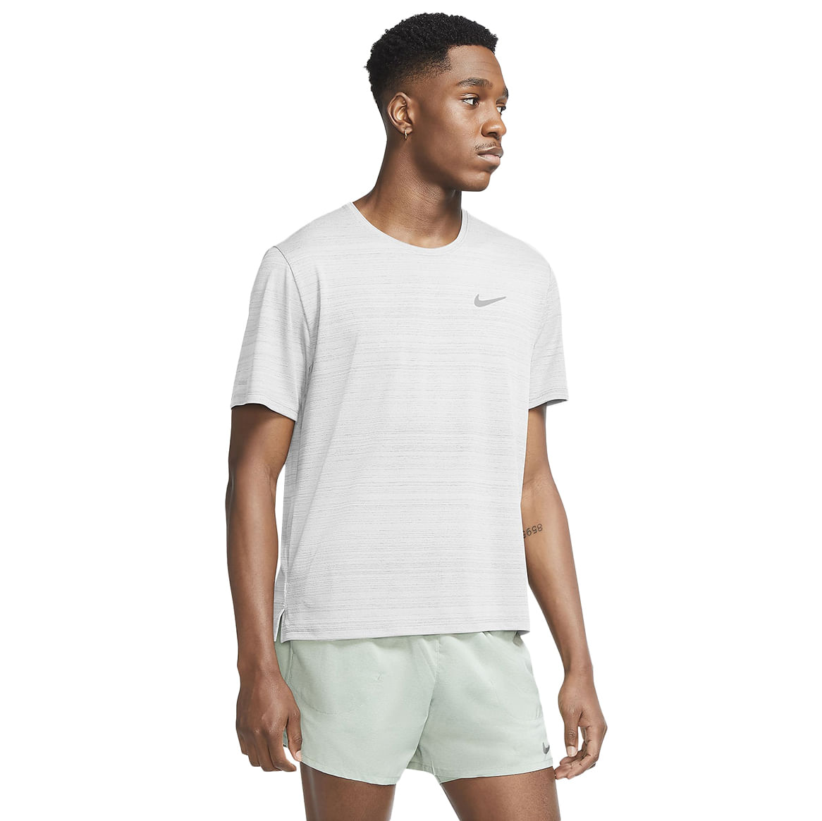 Nike Mens DRI FIT MILER T-Shirt WHITE Paragon Sports