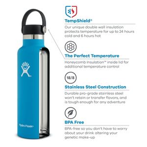 Standard Mouth Insulated Water Bottle - 18 oz