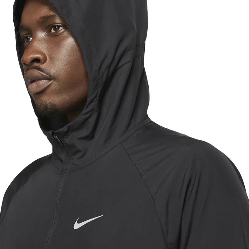 Black zip up online running jacket