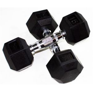 15lb rubber hex dumbbell