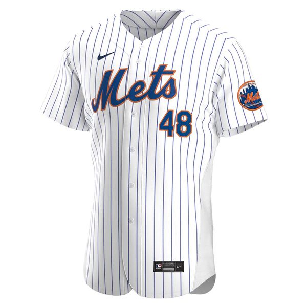 Nike Men's New York Mets White Home Blank Replica Jersey