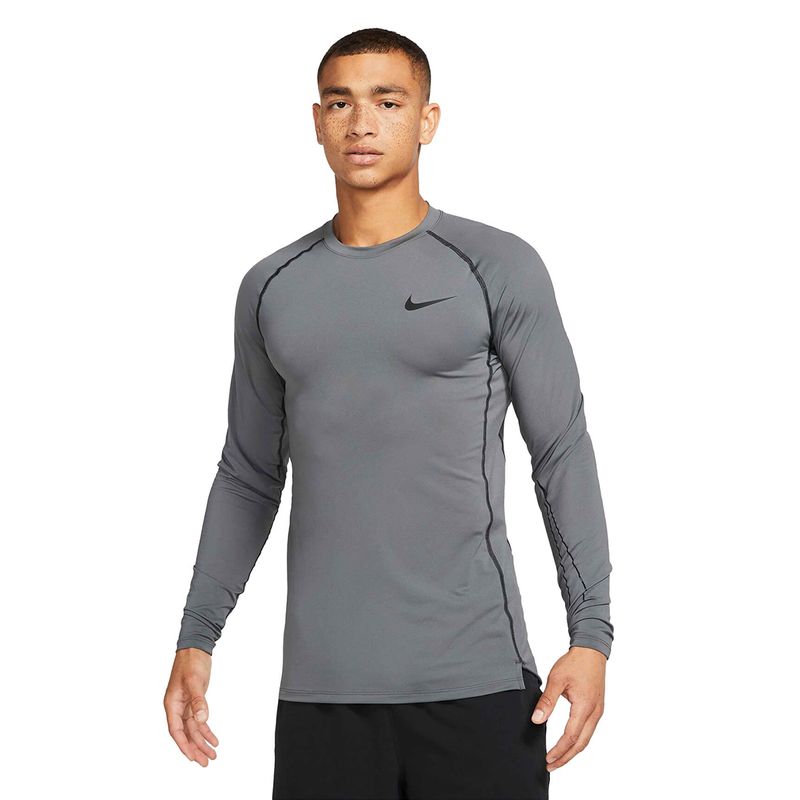 Nike Mens PRO Dri-Fit Long Sleeve TOP IRON GREY - Paragon