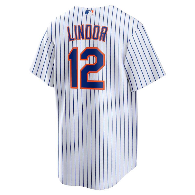 Nike Men s Francisco Lindor New York Mets Home Replica Player Jersey White