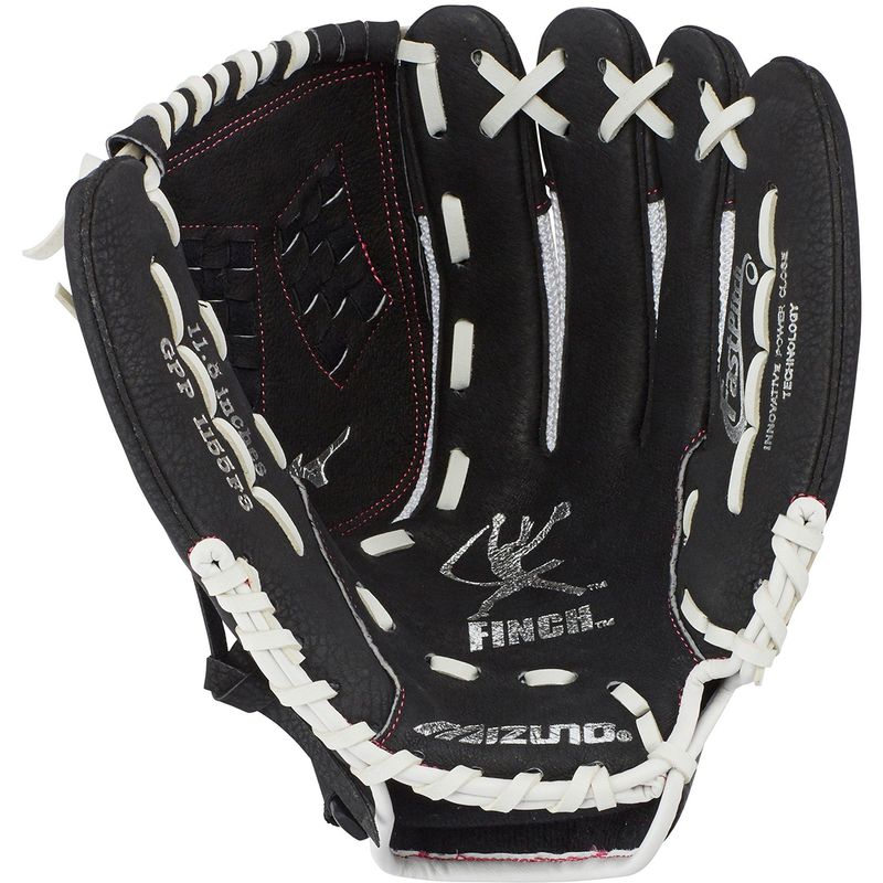 Mizuno Kids 11 50 PROSPECT GLOVE WHITE BLACK Paragon Sports