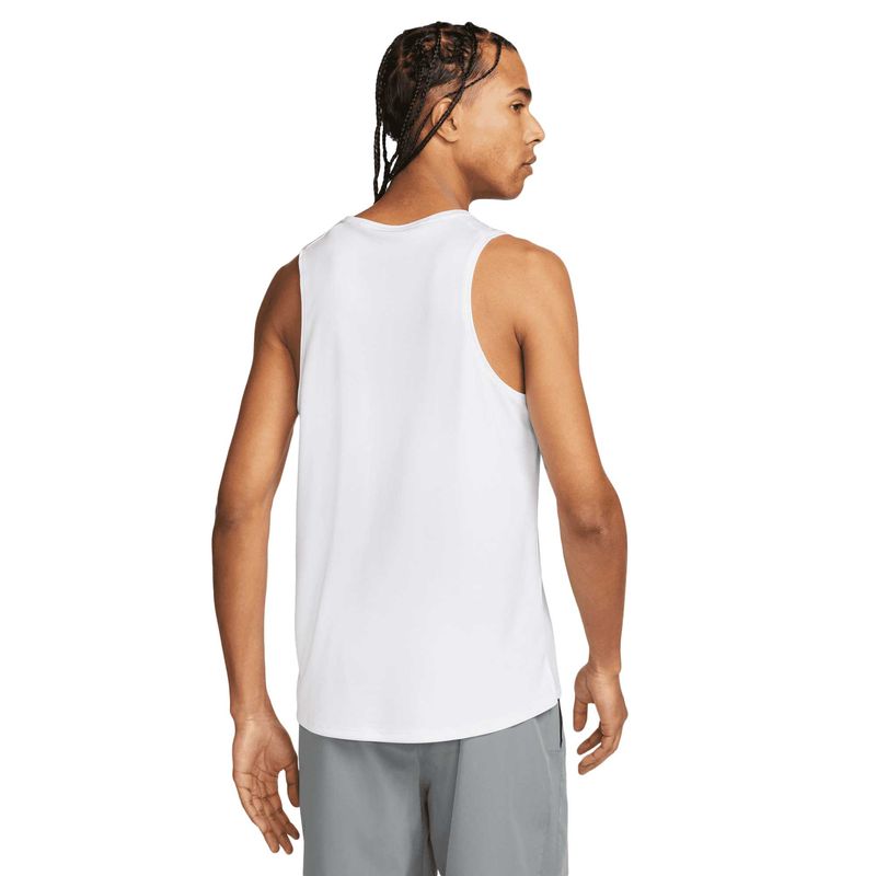 Nike Mens Dri-Fit MILER TANK 100-WHITE-RFS - Paragon Sports