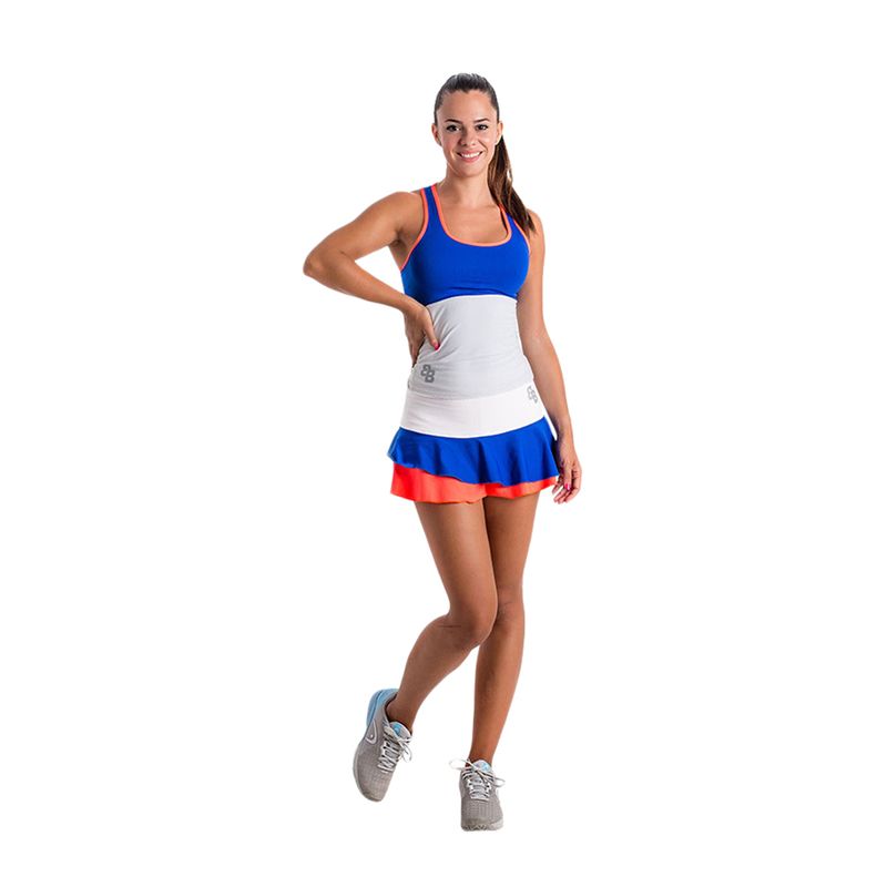 Belen-Berbel--S-L--Womens-FOSIL-SKIRT-WHITE-BLUE