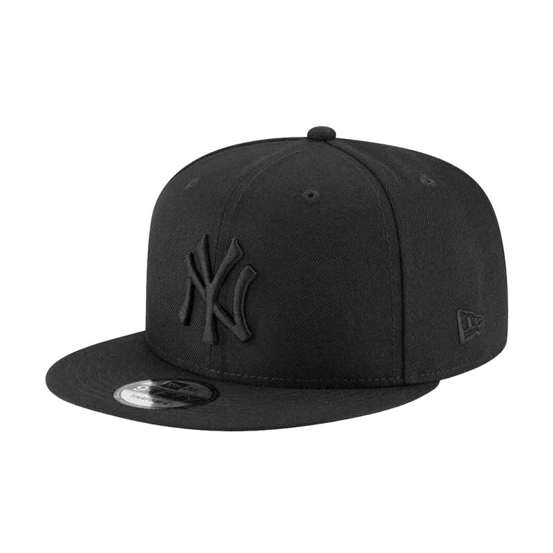 New Era New York Yankees Basic OTC 950 Stretch Fit Sombrero Negro sobre  Negro OSFA