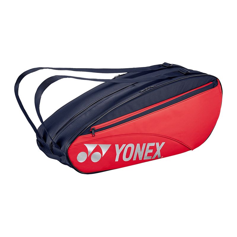 Yonex--TEAM-RACQUET-BAG-6-PACK-SCARLET-RED