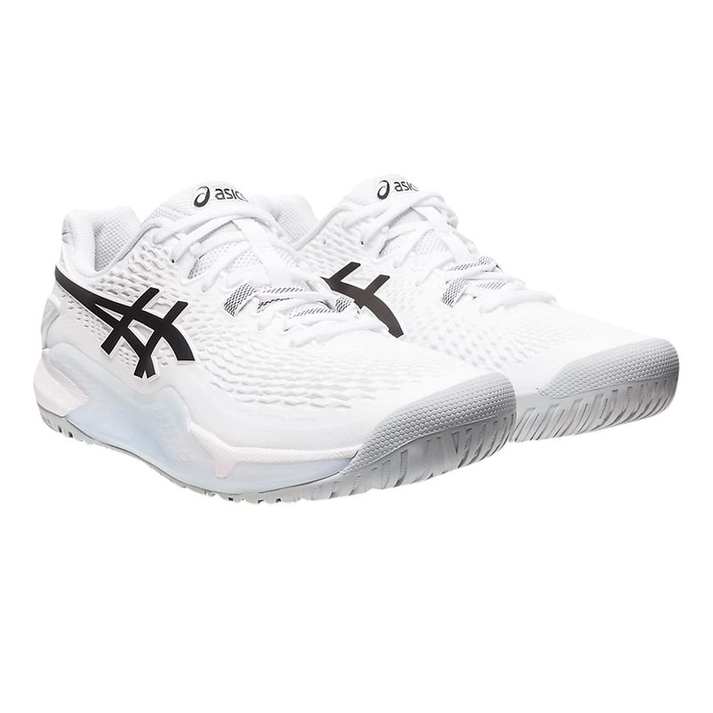 Asics Mens GEL RESOLUTION 9 WHITE-BLACK - Paragon Sports