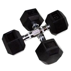 25lb rubber hex dumbbell