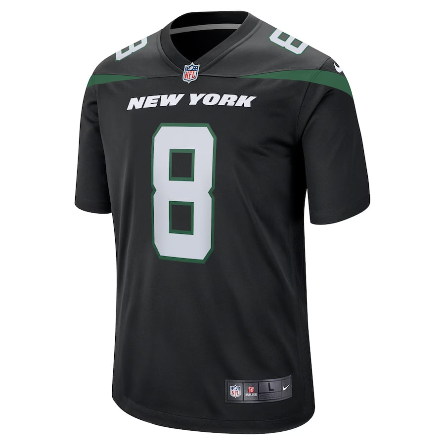 Nike Mens ARODGERS NYJ 8 GAME ALT BLACK ALTERNATE - Paragon Sports