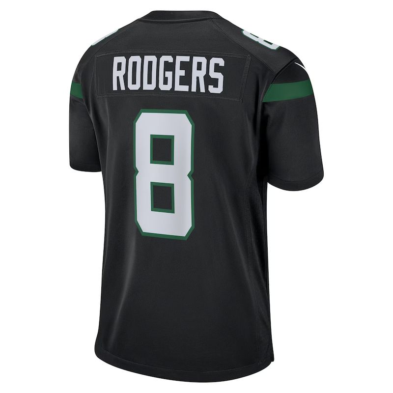 Nike Mens ARODGERS NYJ 8 GAME ALT BLACK ALTERNATE - Paragon Sports