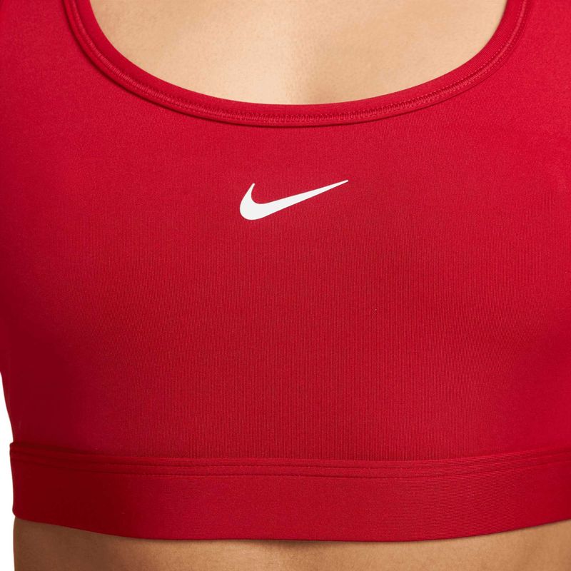 Nike Logo Sports Bra Top Light Support Pink Red