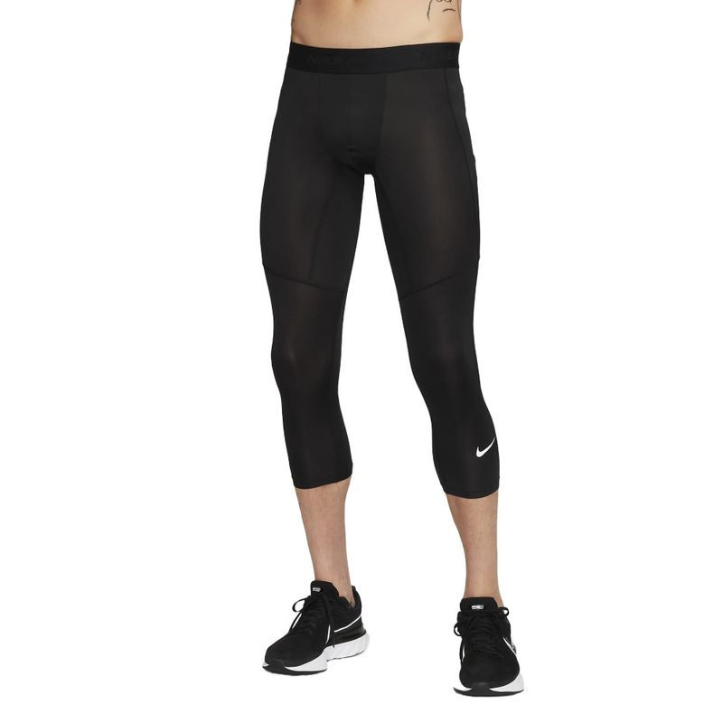 Nike Mens PRO Dri-Fit TRAINING TIGHT BLACK-WHITE - Paragon Sports