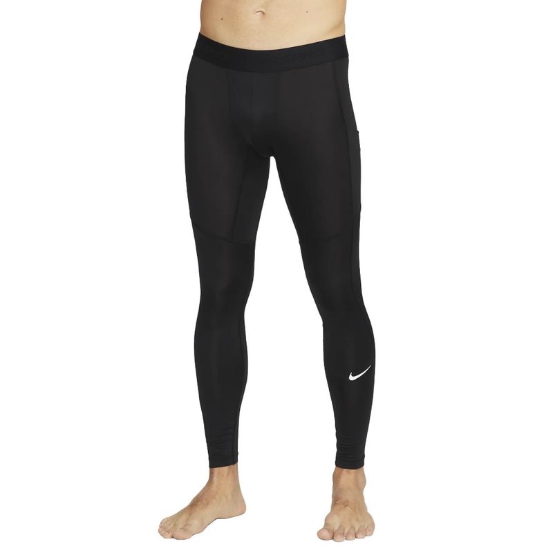 Nike Mens PRO Dri-Fit TRAINING TIGHT BLACK-WHITE - Paragon Sports