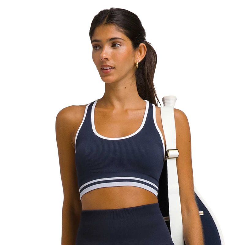 Wilson Womens ACE SEAMLESS BRA TOP CLASSIC NAVY - Paragon Sports