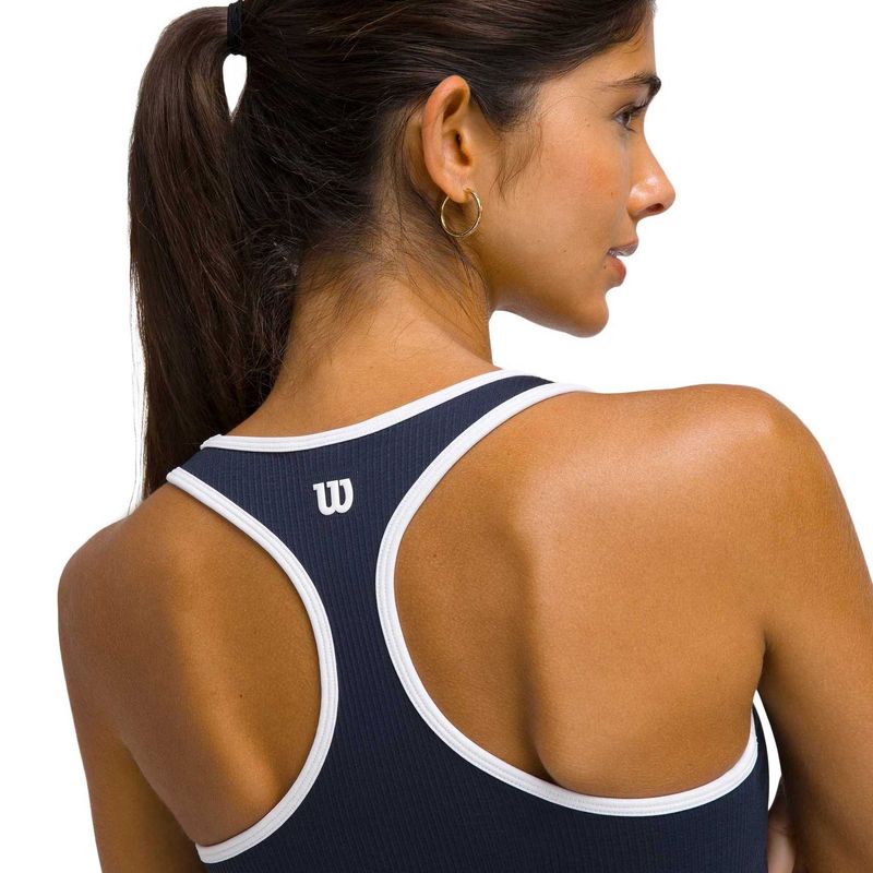 Wilson Womens ACE SEAMLESS BRA TOP CLASSIC NAVY - Paragon Sports