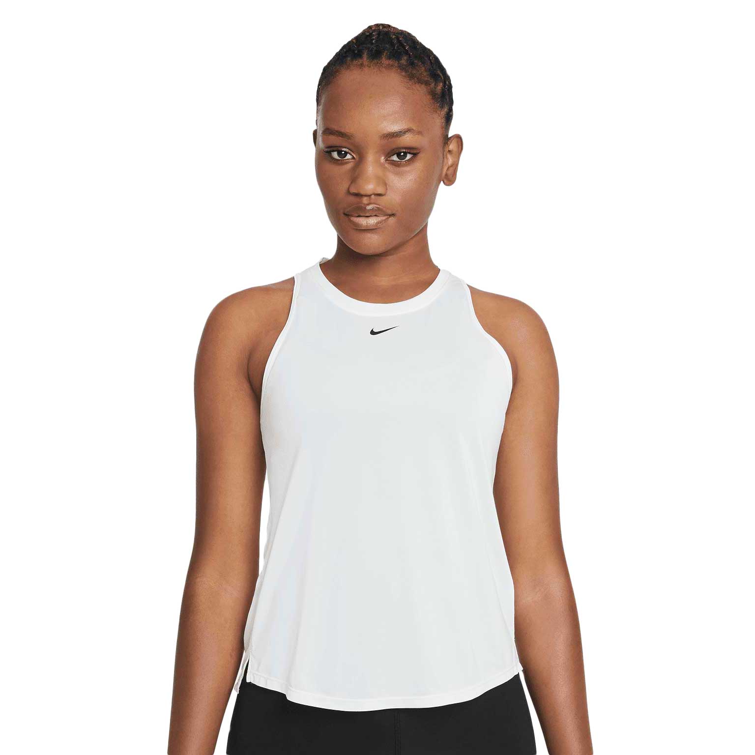 Nike Women's Dri-Fit One Elastika Tank Top, XS, White