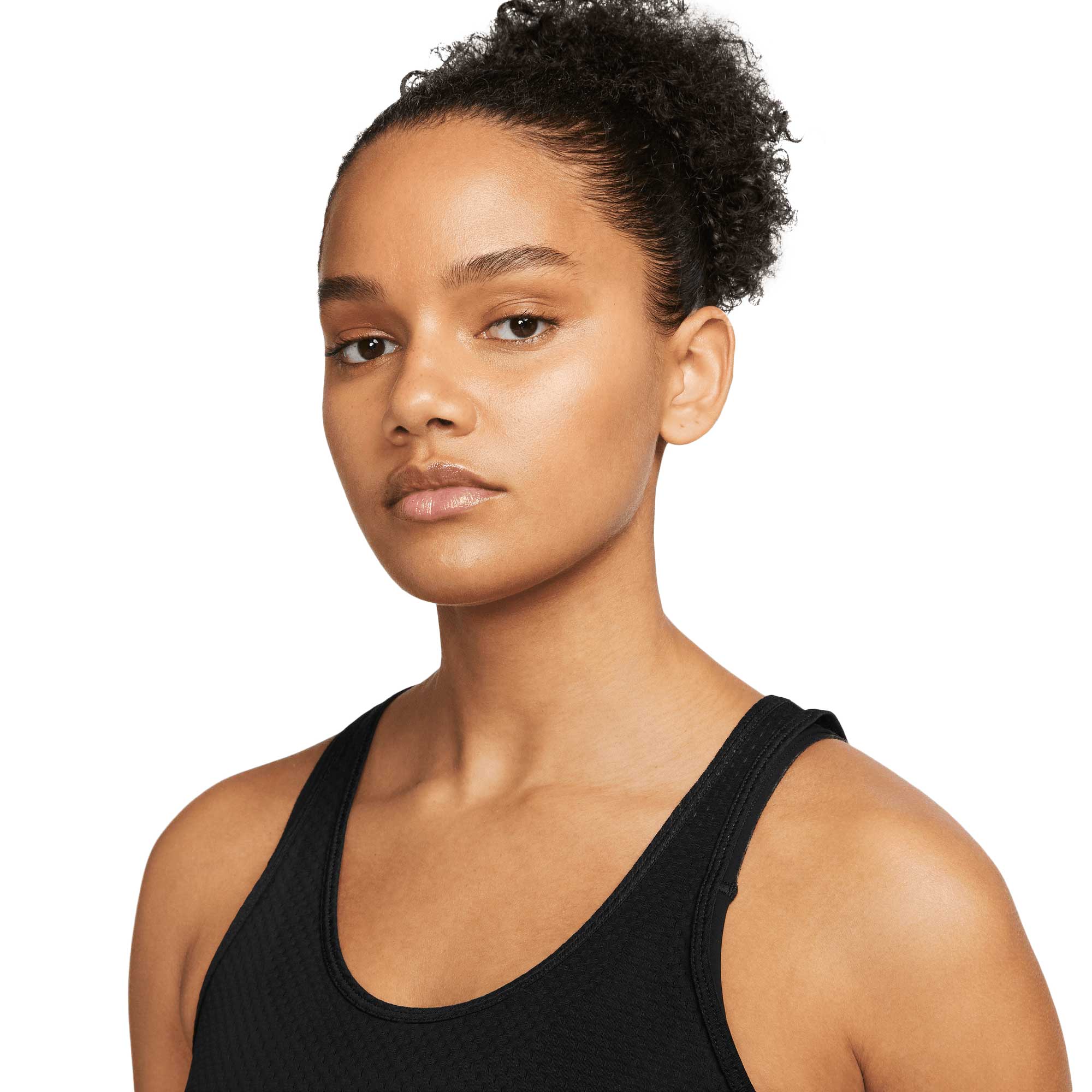 Nike Womens Dri-Fit ONE BREATHE TANK BLACK-WHITE - Paragon Sports
