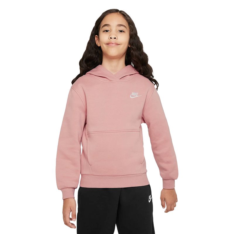 Pink nike hoodie discount kids