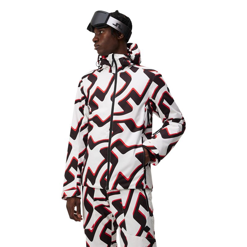 J- Lindeberg Mens ACE JACKET PRINTED A041-BRIDGE WAVE - Paragon Sports