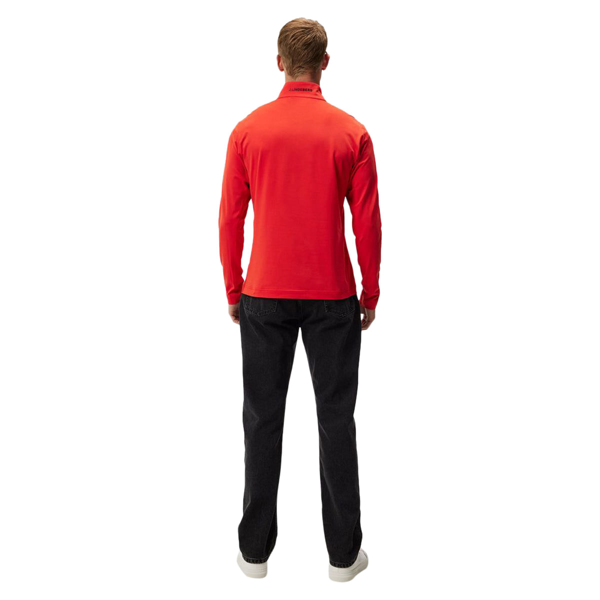 J- Lindeberg Mens 1-2 LUKE HALF ZIP MIDLAY G135-FIERY RED - Paragon Sports:  NYC's Best Specialty Sports Store