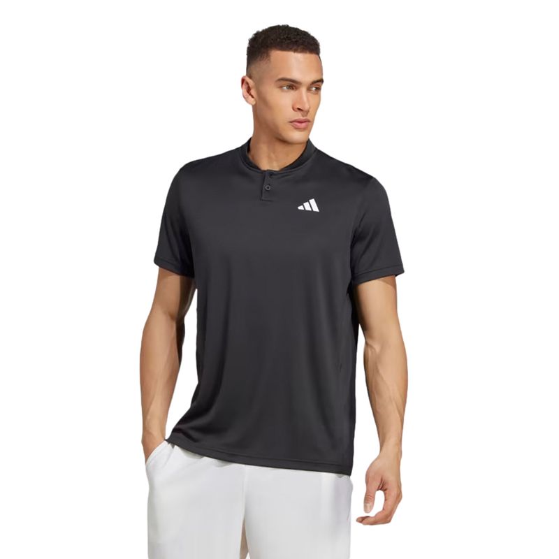 Adidas Mens CLUB HENLEY T Shirt BLACK Paragon Sports