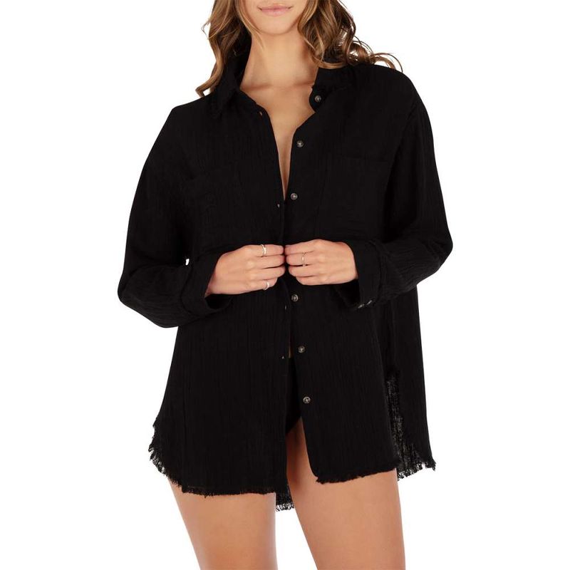womens-solid-long-sleeve-button-front