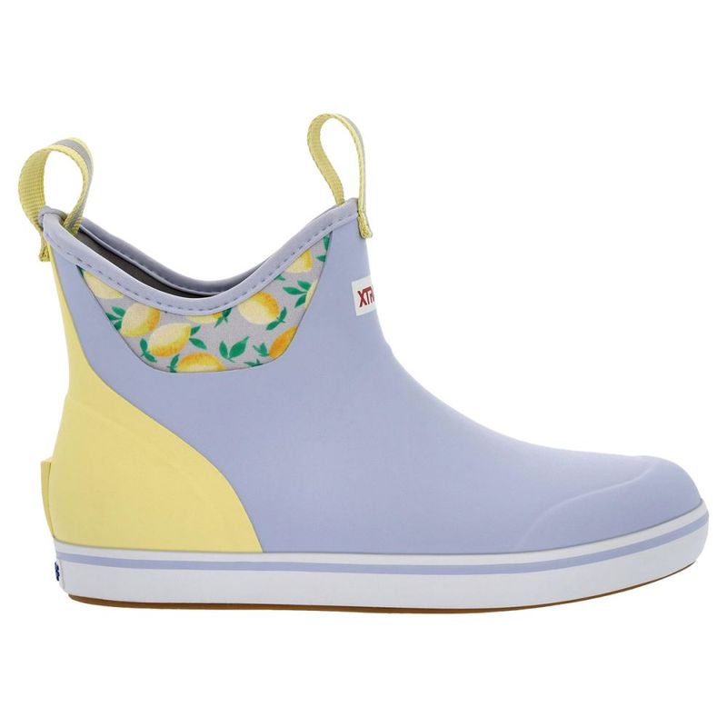 XTRATUF Womens ANKLE DECK BOOT 6 INCH PERIWINKLE LEMON Paragon Sports