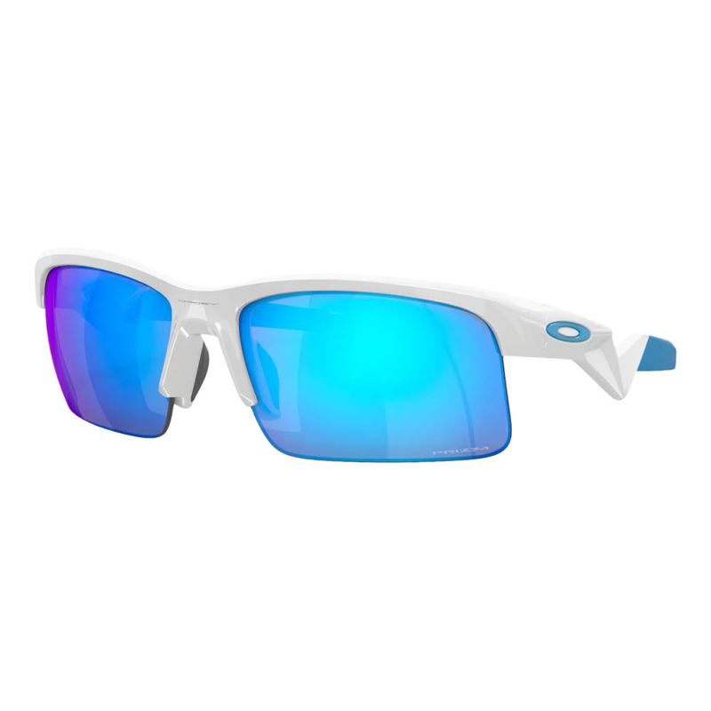 Oakley sunglasses white frame blue lens best sale