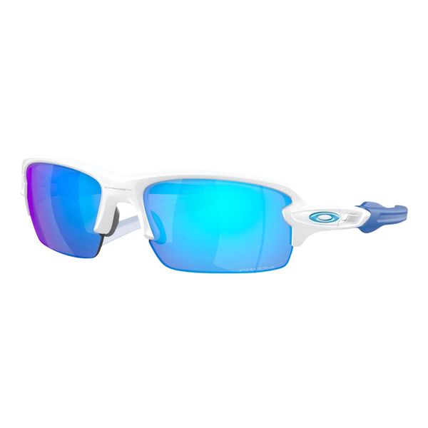 Oakley Unisex FLAK XS MATTE WHITE PRIZM SAPPHIRE Paragon Sports