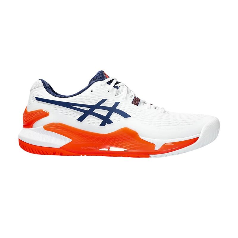 Asics Mens GEL RESOLUTION 9 WHITE BLUE EXPAN Paragon Sports