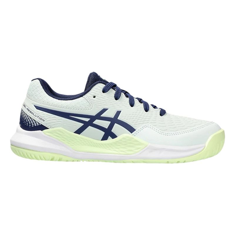 ASICS Juniors Gel Resolution 9 GS Tennis Shoes Pale Mint Blue Expanse
