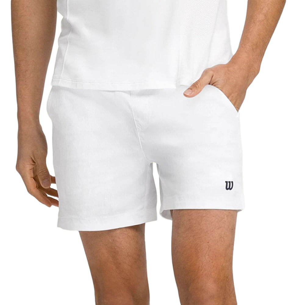 Wilson Mens TENNIS VOLLEY SHORT 6I BRIGHT WHITE - Paragon Sports
