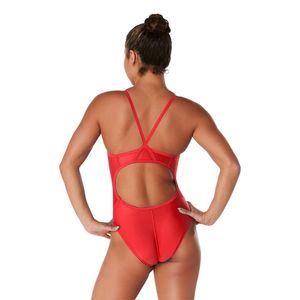 womens eco solid flyback one piece swimsuit