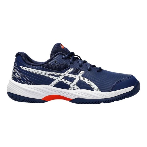 ASICS Juniors Gel Game 9 GS Tennis Shoes Blue Expanse White