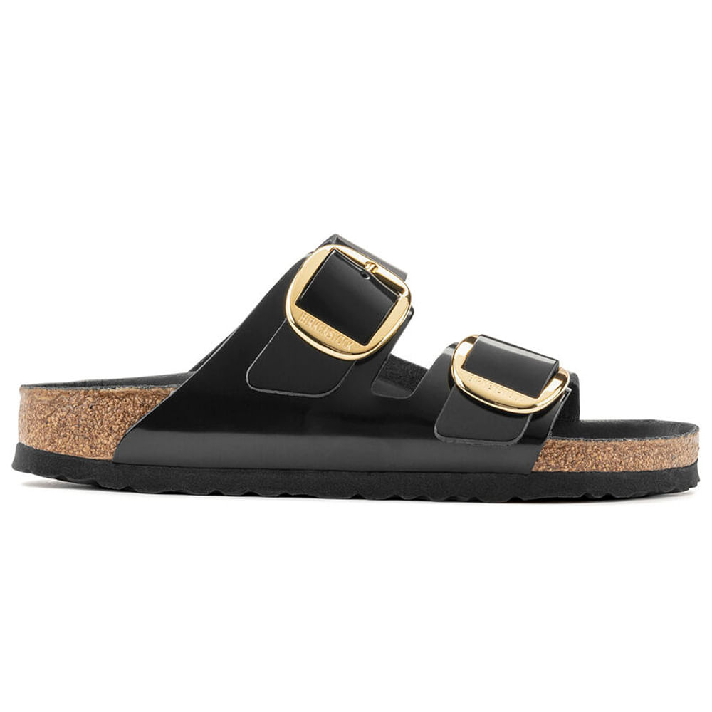 Arizona Big Buckle Nubuk Leather Black | BIRKENSTOCK