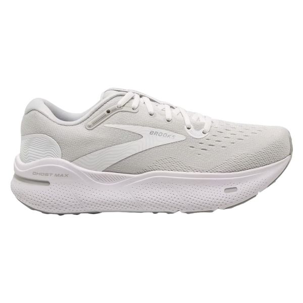 Brooks Womens GHOST MAX WHITE-OYSTER-MET - Paragon Sports