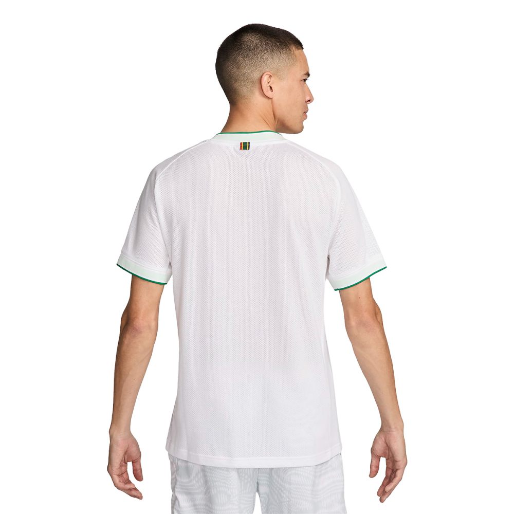 Nike Mens HERITAGE Short Sleeve TENNIS TOP WHITE - Paragon Sports