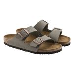 Birkenstock Womens ARIZONA BIRKIBUC STONE Paragon Sports