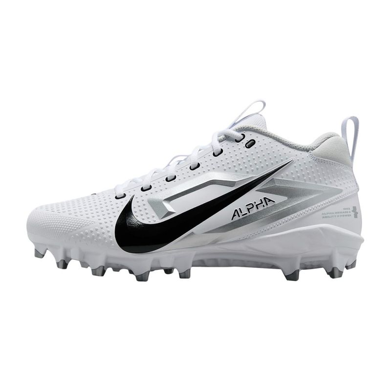Nike Mens ALPHA MENACE 4 VARSITY WHITE BLK SILVER Paragon Sports