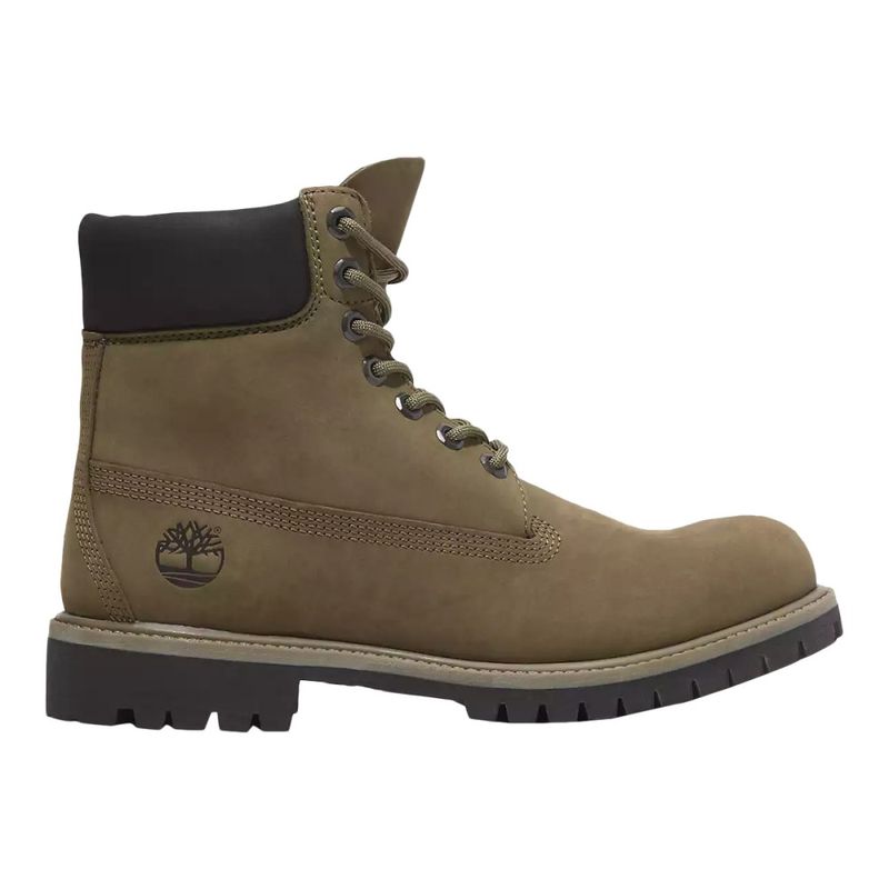Men s Timberland Premium 6 Inch Lace Up Waterproof Boot Olive Nubuck 9 Medium