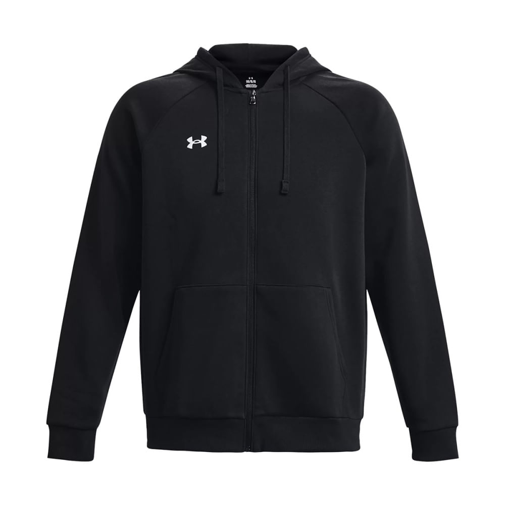 年末のプロモーション大特価! FLEECE RIVAL Mens Armour Under Full-Zip BLACK Hoodie Clothing