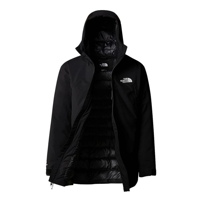 North face black parka mens online